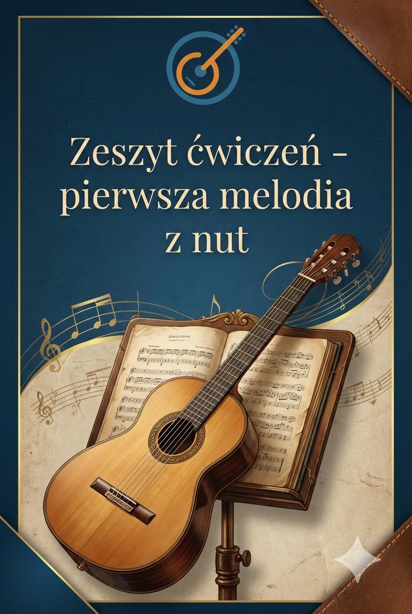 Zeszyt ćwiczeń - pierwsza melodia z nut